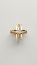 Gold Stacking Rings Hand-Forged