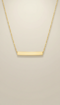 14k Gold Bar Necklace Fine Chain